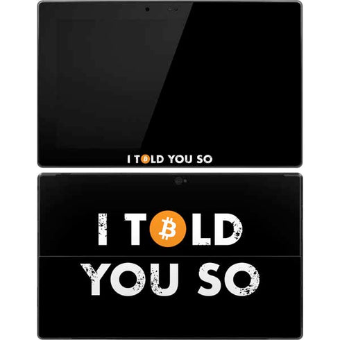 I Told You So Surface Pro Tablet Skin